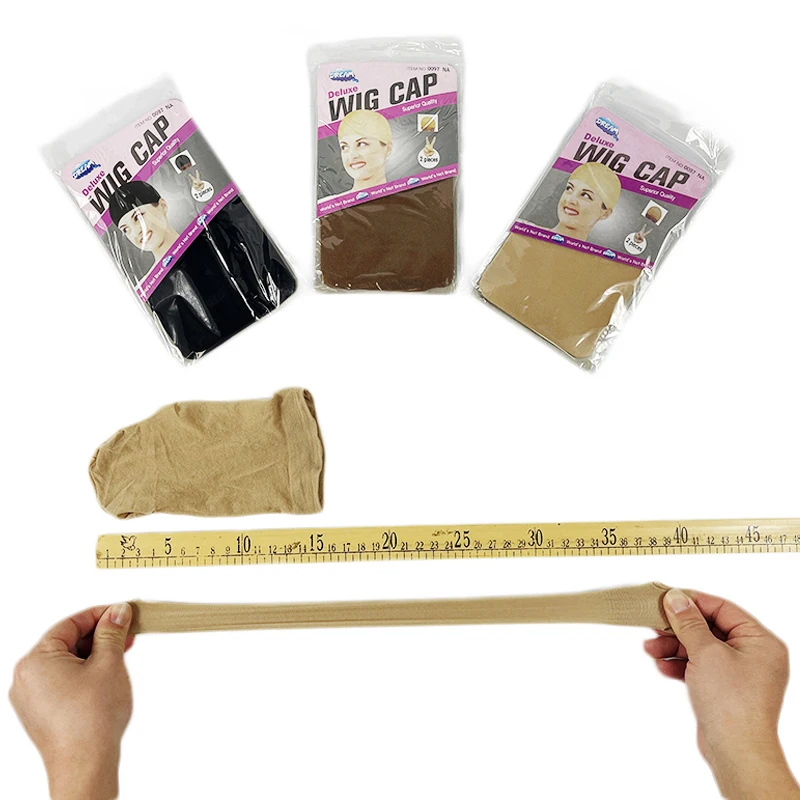 Wholesale mesh dome wig caps for making wigs, headband ventilated wig caps, 2Pcs/bag high quality stocking nude wig net cap