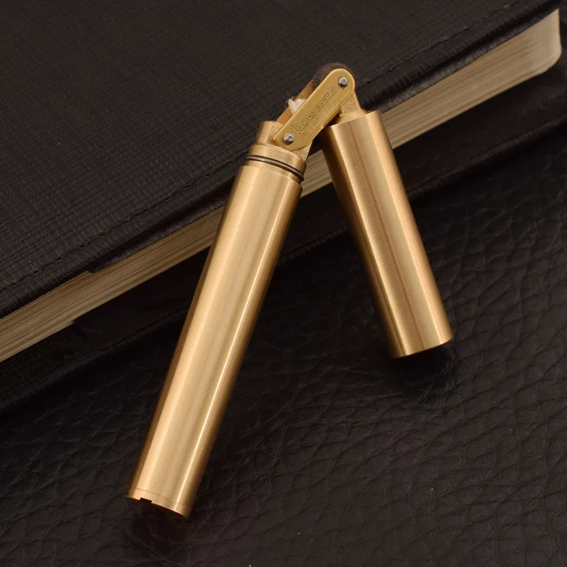Vintage kerosene lighter Old pure copper creative fine pan Dragon stick Nunchucks Mini pocket lighter for men Caka lighter