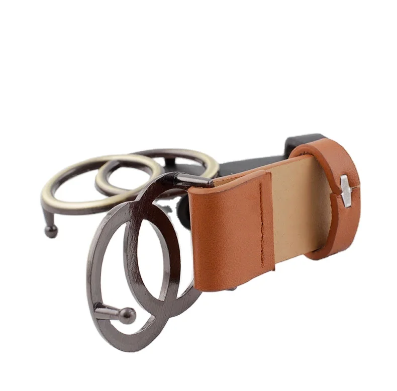 Wholesale Double Ring Soft Faux Dress Waist Fashion PU Leather Women Belt For Jeans