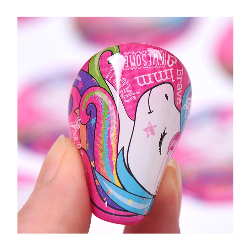 Custom OEM Design Brand Name Dome Stickers Epoxy Resin 3d Logo Pvc Clear Dome Epoxy Sticker transparent dome sticker