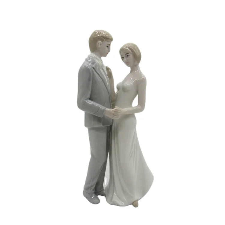 
Fine Porcelain Couple Figurine Bride and Groom Wedding Figure 