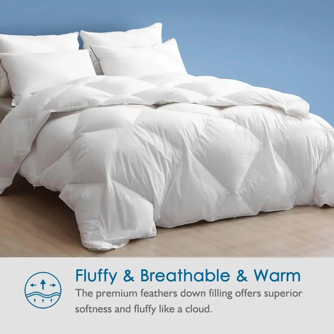 Custom Spring Autumn Winter Light Weight Warm Hypoallergenic Duvet Insert 100% Goose Filling Down Comforter Home Hotel Hospital