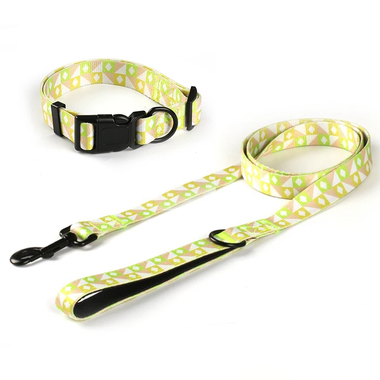 Manufacturer Custom Printed High Quality Premium Pet Straps Lead Belt Dog Straps Custom Dog Leash Set