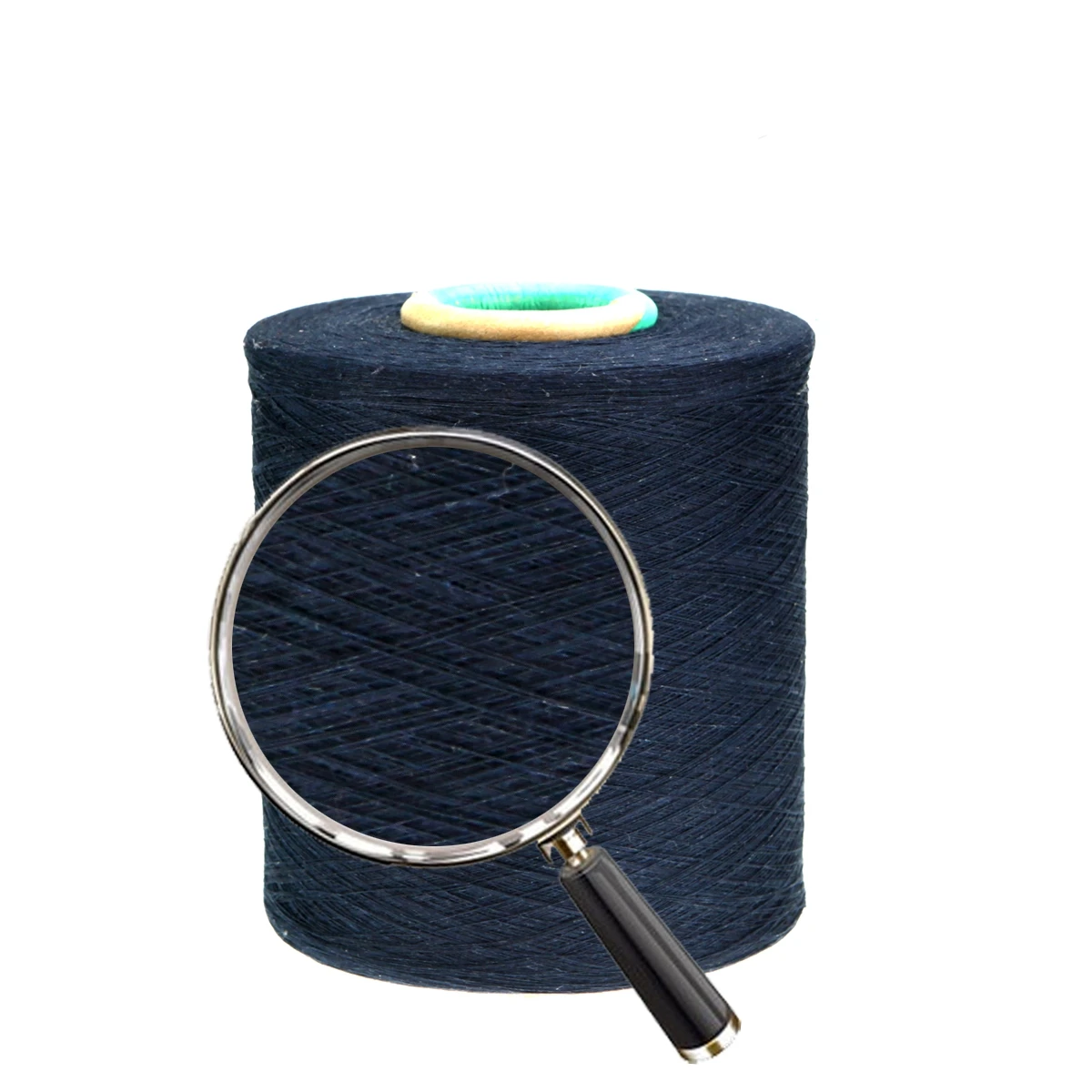 Dark Blue RG Open End Yarn Free Samples Recycled Cotton Polyester Blended Yarn for Producing Gloves