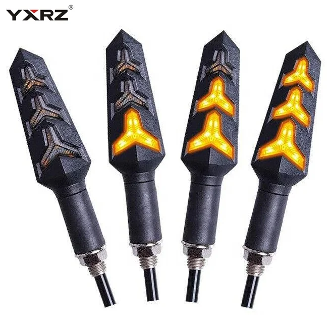 Universal turn lamp 8mm 10mm bolt flow stype sequential LED motorcycle signal light