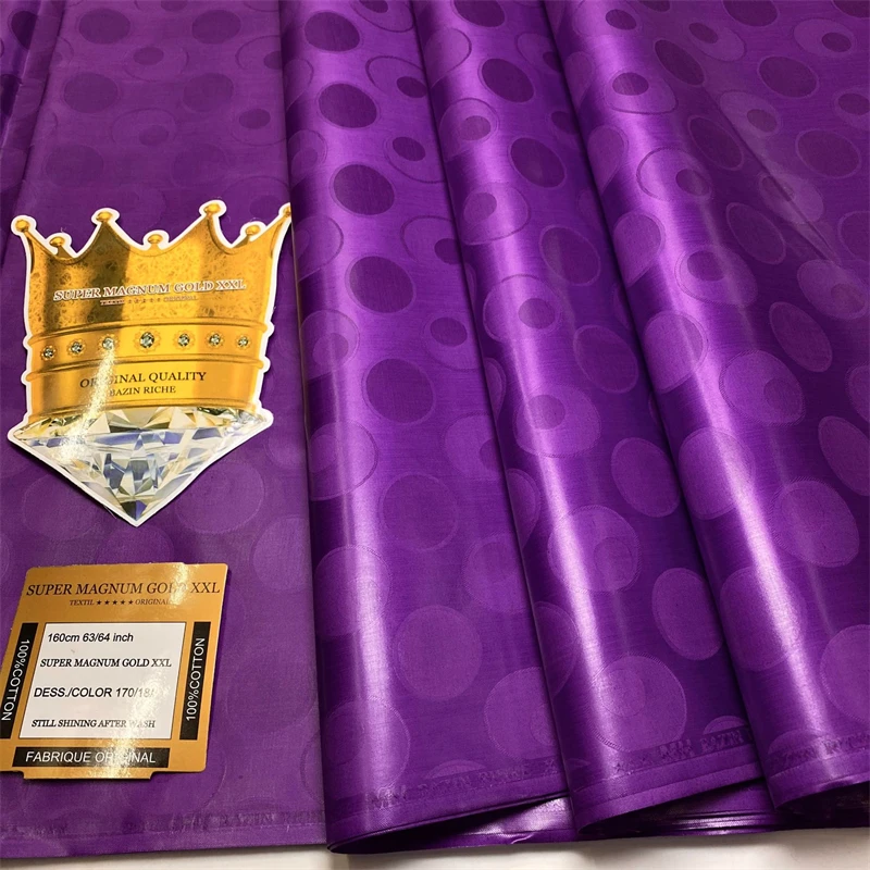 Hot Sale 100% Cotton Luxury Women Party Guinea Brocade Jacquard Damask Fabric African Nigerian Bazin Fabric For Dress