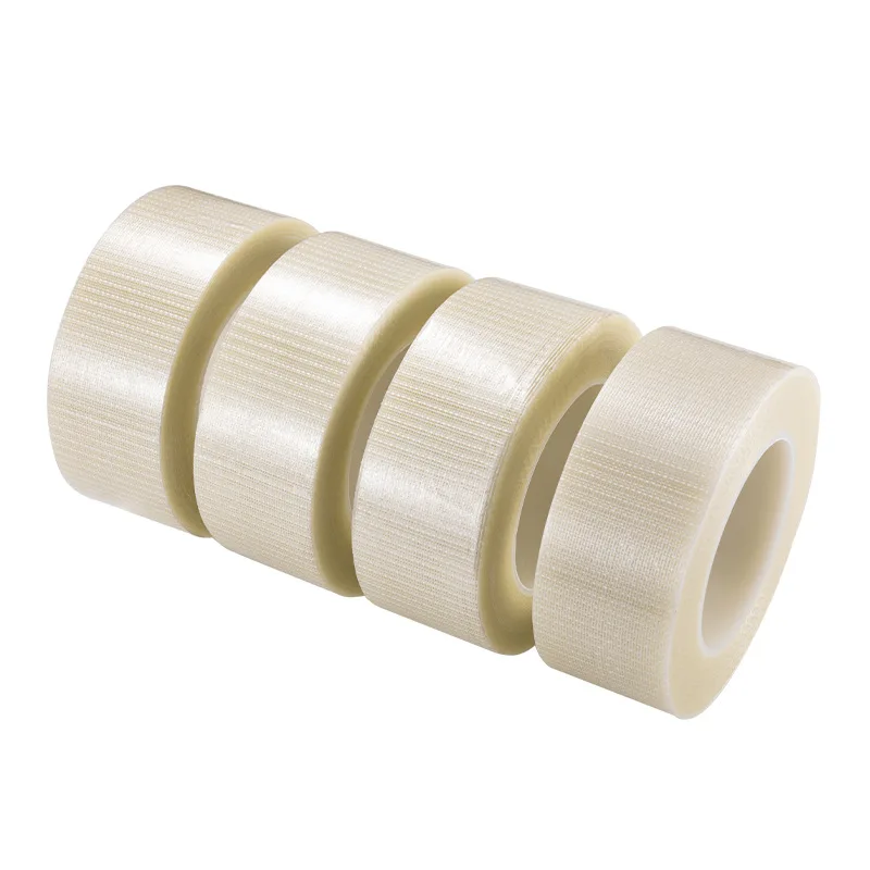 Free Sample Cross Fiberglass Tape Transparent Filament Reinforced Strapping Tape for Heavy Duty Packing and Bundling