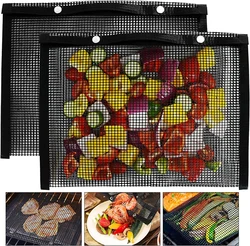 Mesh Grill Bags for Outdoor Grill  100% Non-Stick Easy to Clean Reusable Heavy Duty BBQ Grill Accessories