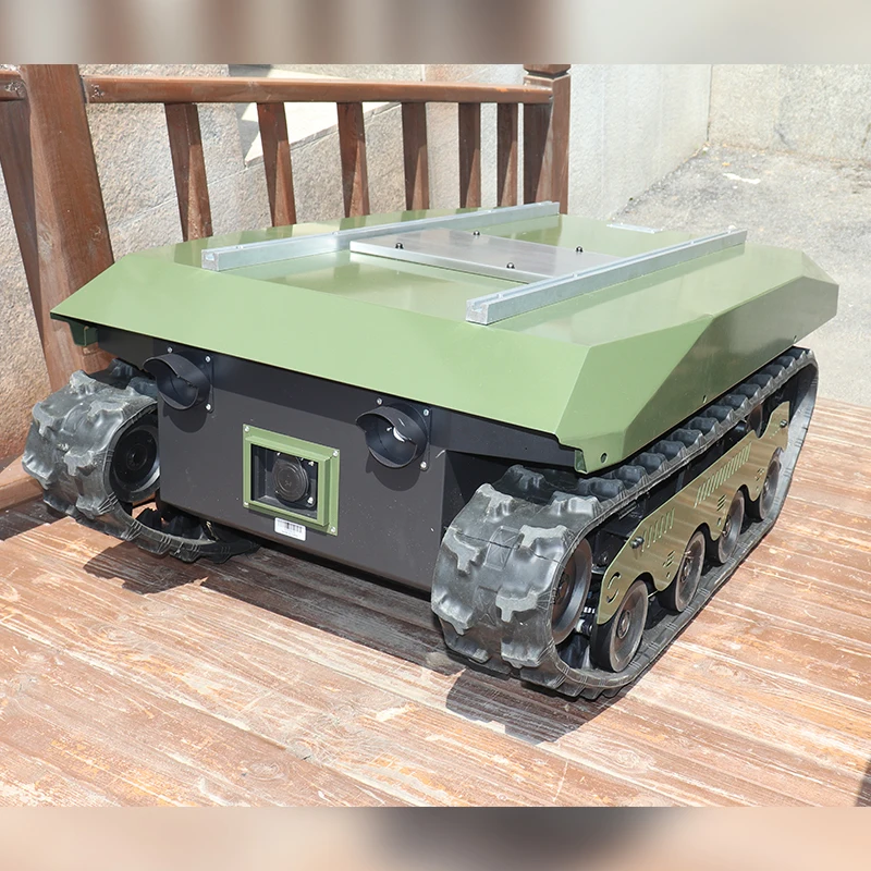 Hot-selling electric all-terrain rubber tracked vehicle for industrial use tank robot chassis TINS-13