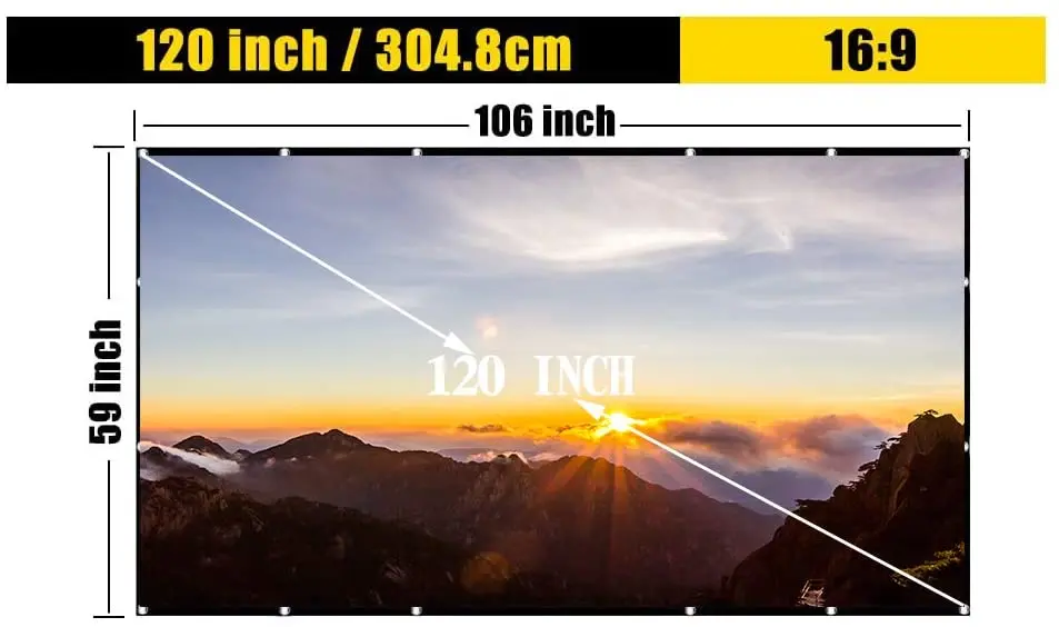 Best Projector Screen Of Various Sizes,Simple Table Screen Indoor and Outdoor Projection Screen for Movie or Office Presentation