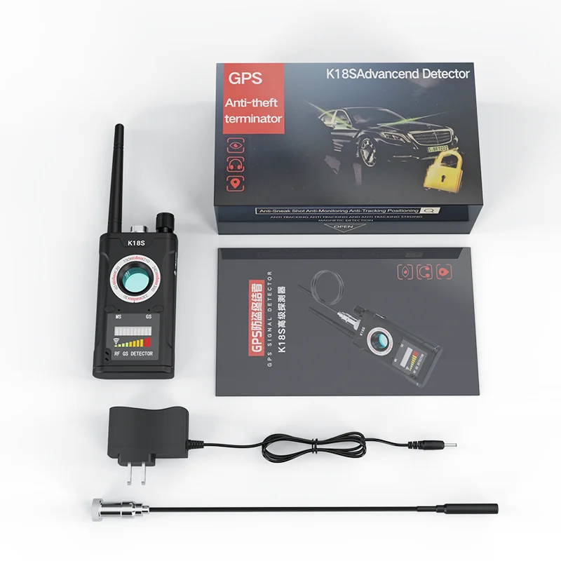 K18 K18S Wireless Products Anti Spy Bug Detector Camera GSM Audio GPS Tracker Signal Lens Finder Anti Spy RF Detector