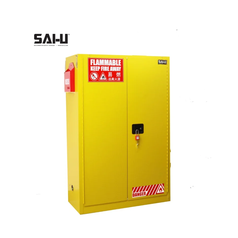 CE FM certified chemical resistant flammable safety cabinet, fire proof storage cabinet for laboratory