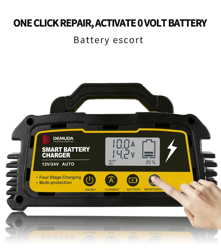 12V 24V 5A 10A 20A 25A Motorcycle Car Battery Charger Pulse Repair Lead Acid Battery Charger EU US UK AU JP