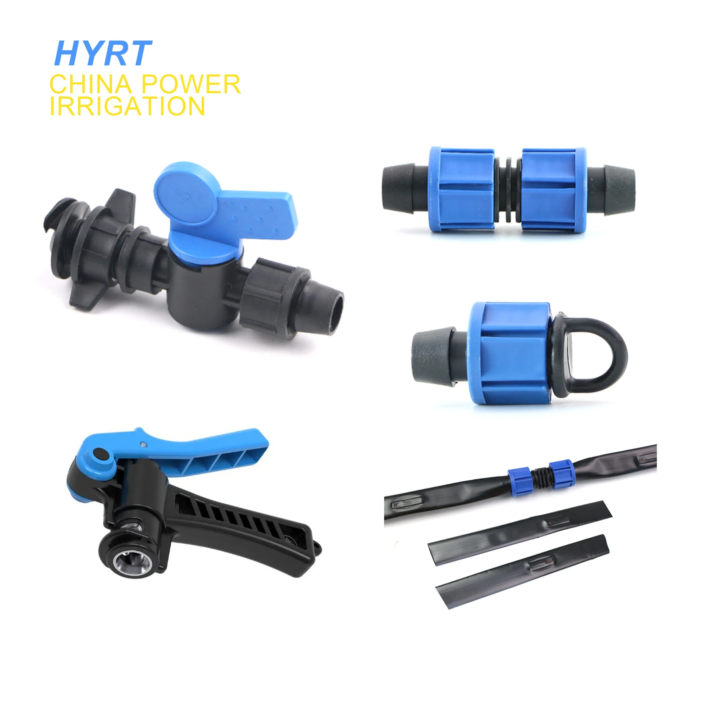 High quality 16mm pe pipe fitting Drip Tape  threaded fitting Connectors drip tape PE pipe fitting for farm irrigation system