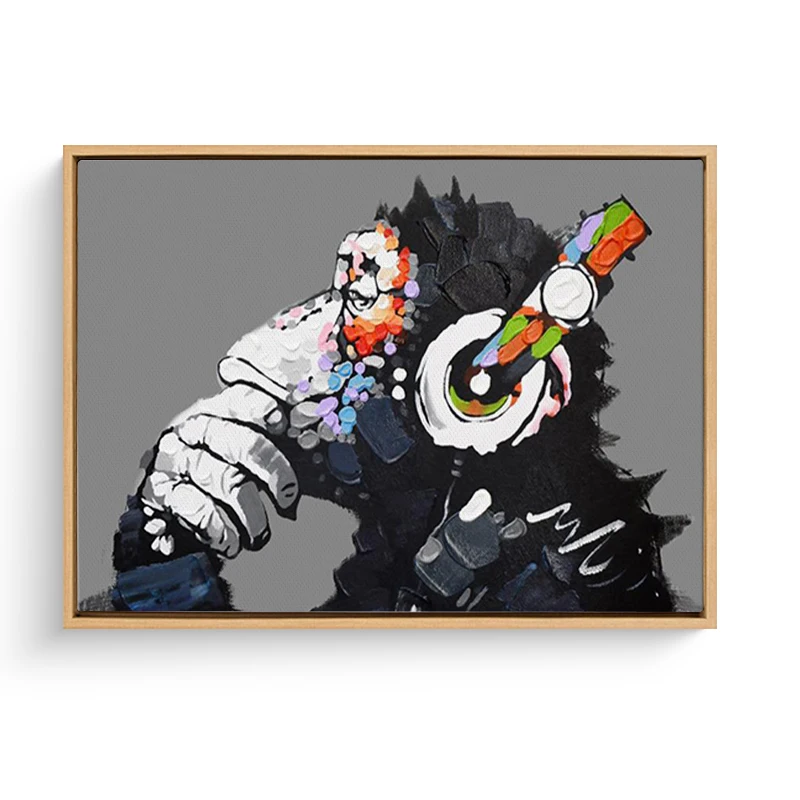 Support PayPal Payment Monkey Animal Design Canvas wall art Customize Paint By Numbers