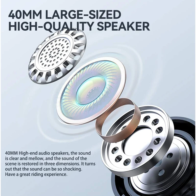 2023 venta caliente auriculares gratuitos para cascos de motocicleta microfono Bluetooth 5.3 auriculares de motocicleta