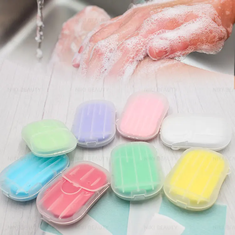 Supplier Custom Logo Labels Vegan Organic Cute Water Soluble Hand Disinfecting Flakes Paper Soap
