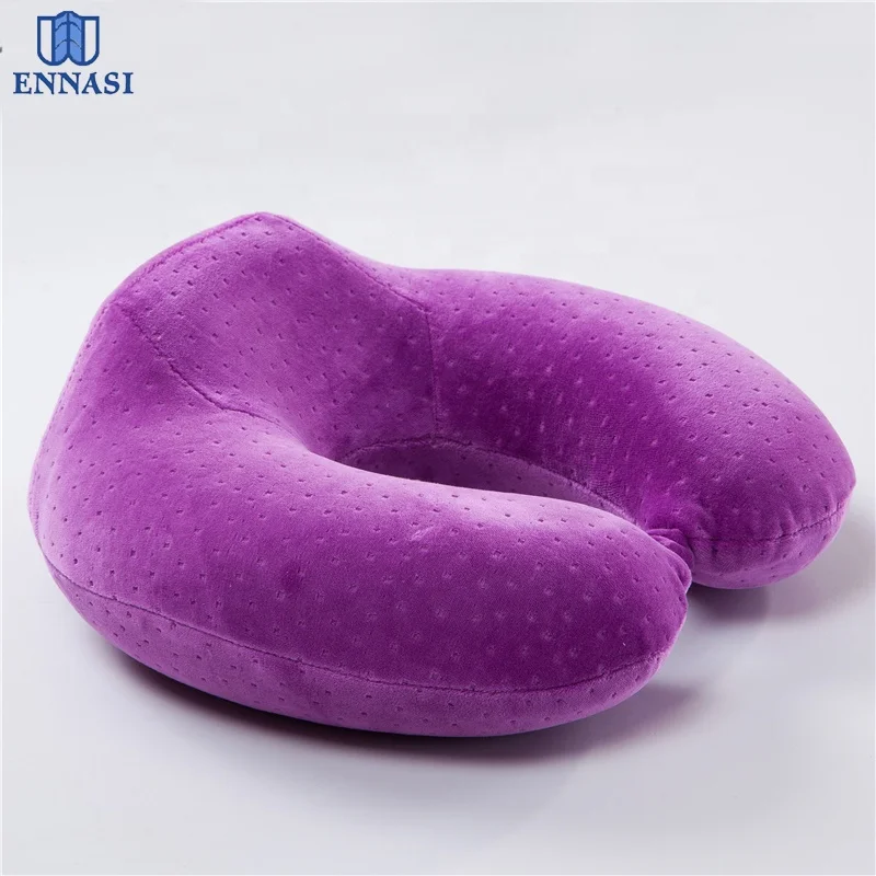 Plane travel memory foam pillow u shape pillow neck rest pillow