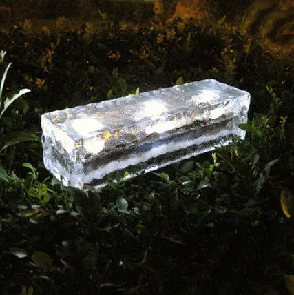 3 LED Frosted Solar Glass  paver brick lights Ice Cube ground light Solar Lamp solar led ice paver brick lights
