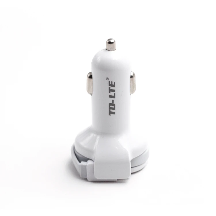 5V 2.4A 2usb port car charger with cable car phone charger fast charging car station for mobile phone