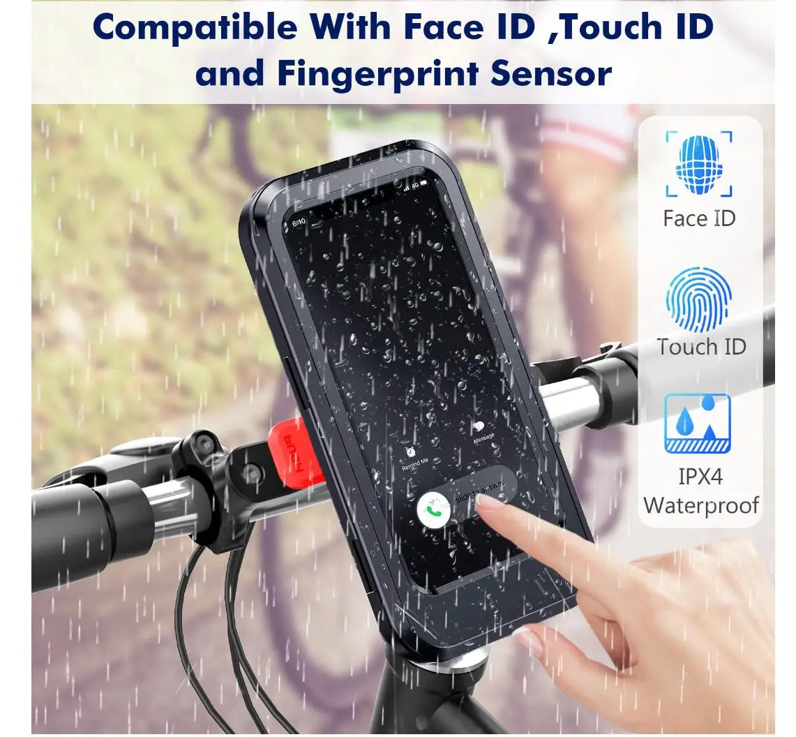 Waterproof 360 degree rotation motorcycle mount bike mobile phone holder with Wireless USB charger