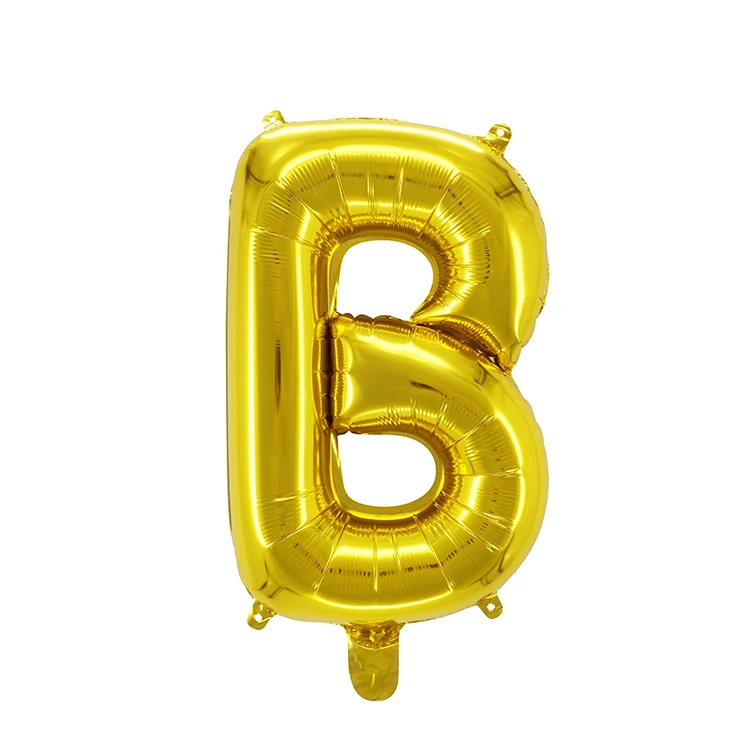Customized shape wholesale cheap high quality golden color 16 inch happy birthday letter balloons
