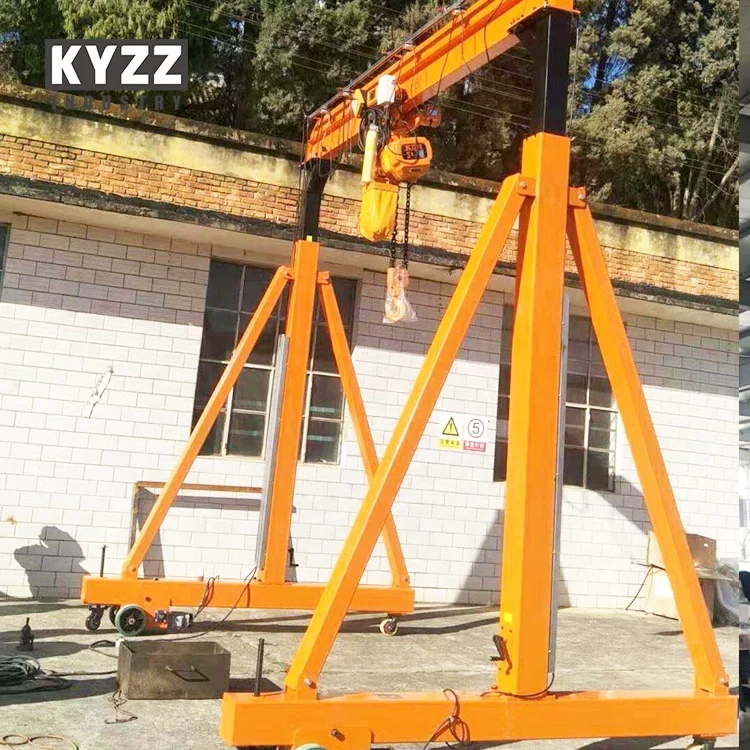 1 2 3 5 7.5 10 12 ton capacity telescoping electric mobile gantry crane frame