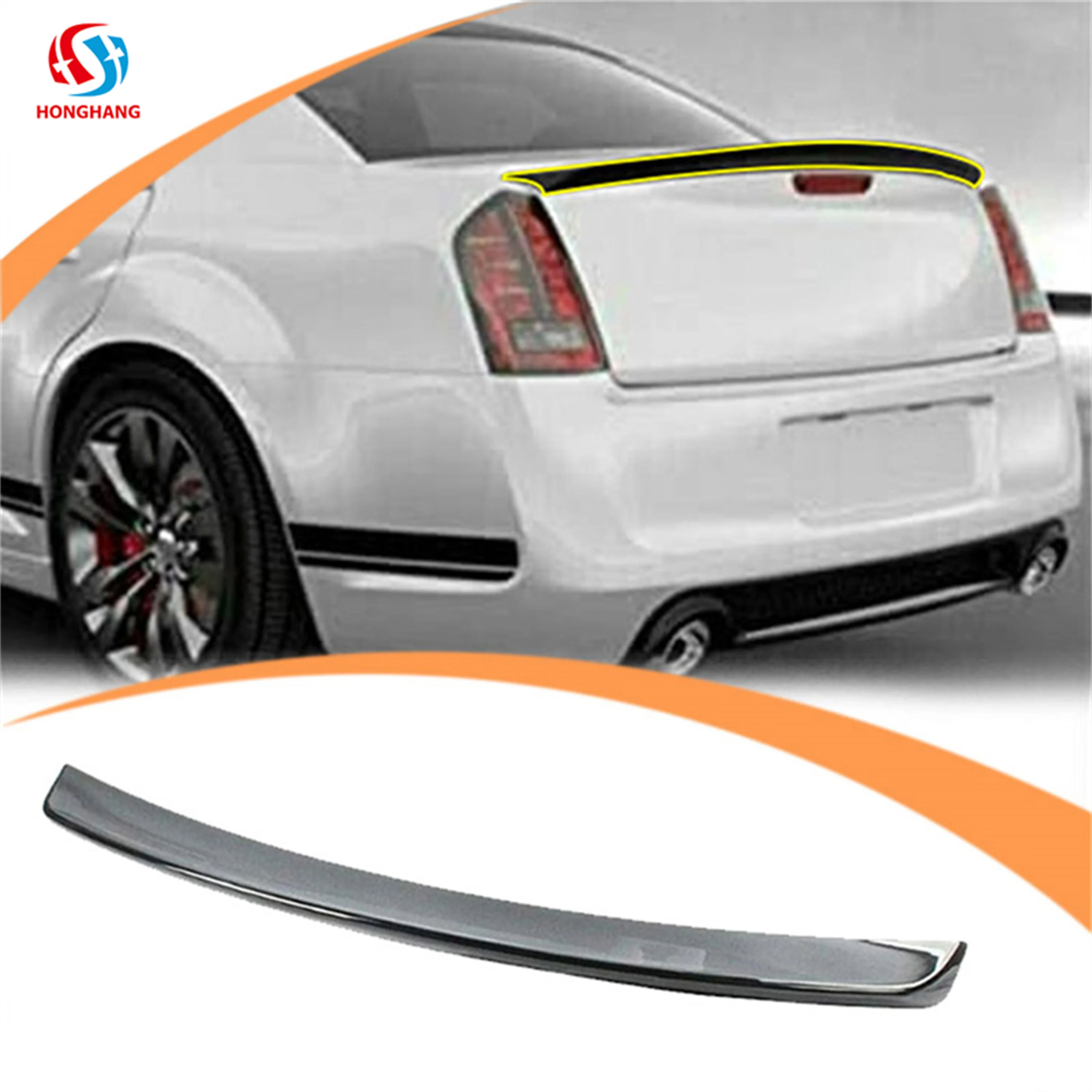 Honghang Auto Accessories Car Parts Rear Wing Spoilers  Rear Wing Trunk Spoilers For Chrysler 300C Rear Spoiler 2011-2019