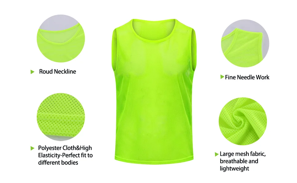 wholesale quick-dry breathable football jerseys custom logo print sport team soccer training bibs vests blank soccer jersey