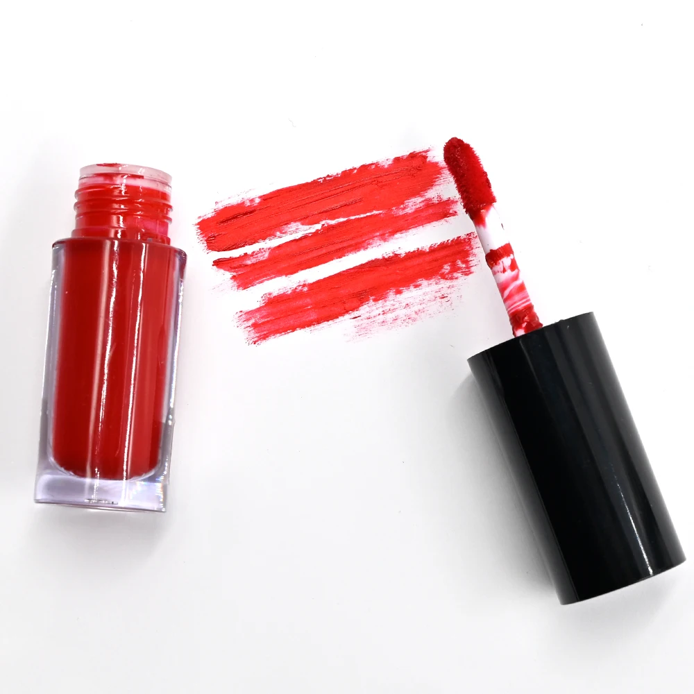 Top popular red color lip gloss private label waterproof liquid vegan lip gloss cosmetics vendor