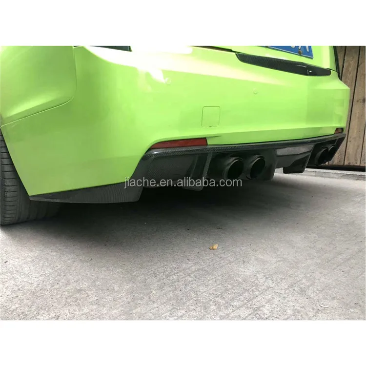 Carbon Fiber Rear Lip Diffuser Splitters With Exhaust Tips for Cadillac ATS 2015-2017 Back Bumper Guard Car Styling