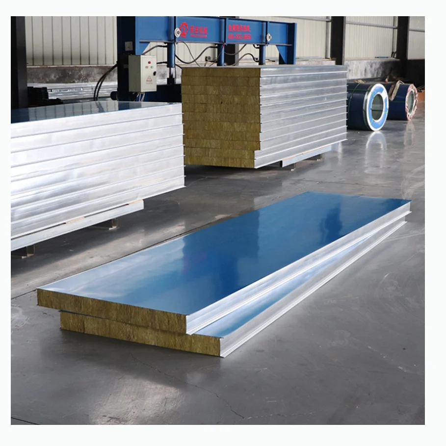 Thermal insulation wall panel rock wool sandwich panel  for wall and roof