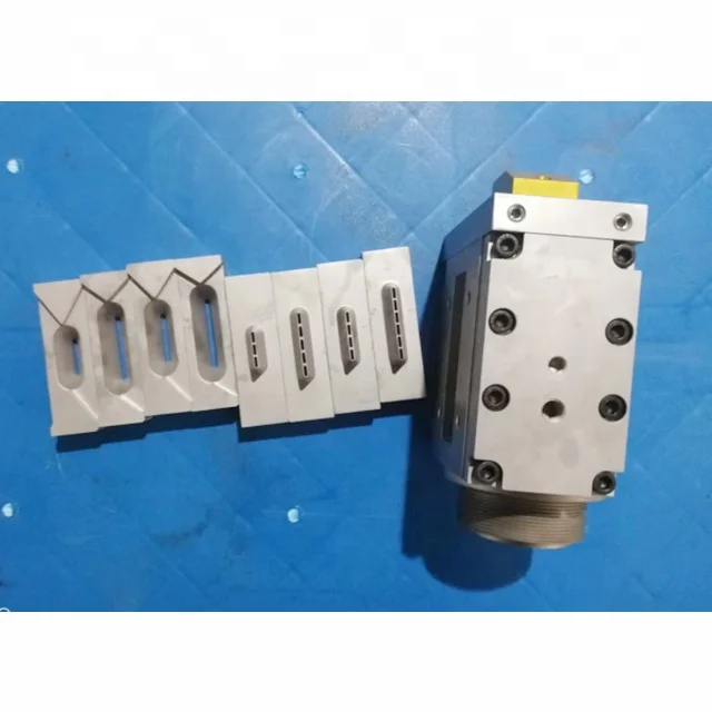 Flat cable extruder cross head for elevator cable submersible pump cables with inner heating