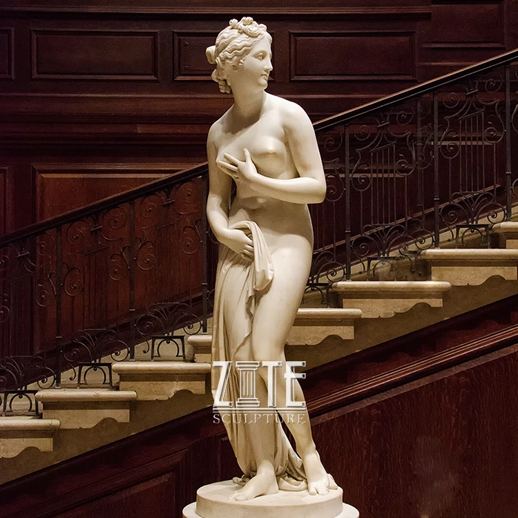 Hand Carved naked woman statue