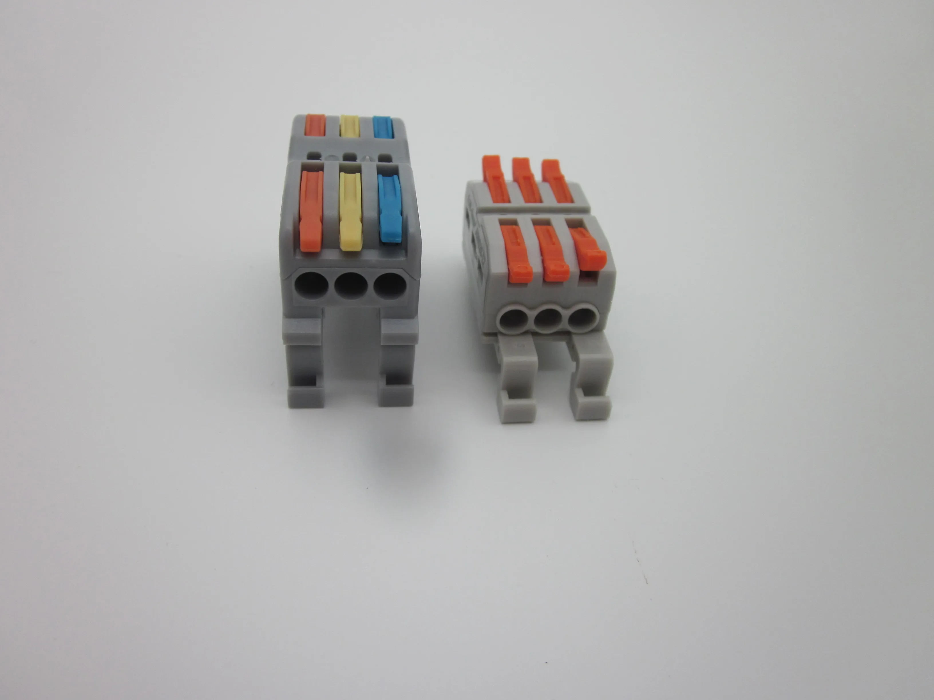 Mini Size 3 Poles Compact Splicing  Cable Wire Connector Fixable Two Sides Wire Connecting Connector  2-15 poles