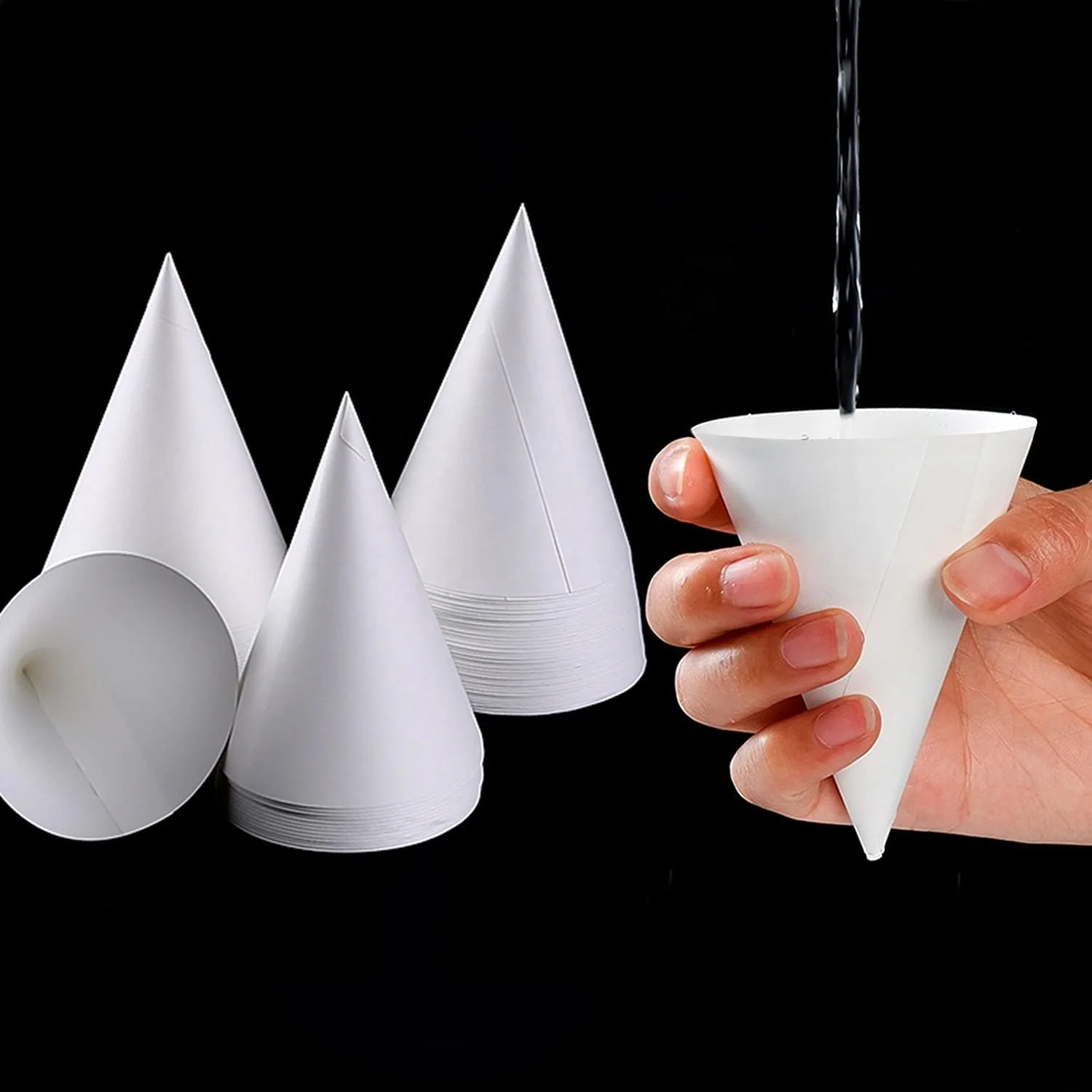 Wholesale Disposable Cone Cup Without Rim Ice Cream Cup For Slush Shaved Ice Cream Sorbet Water