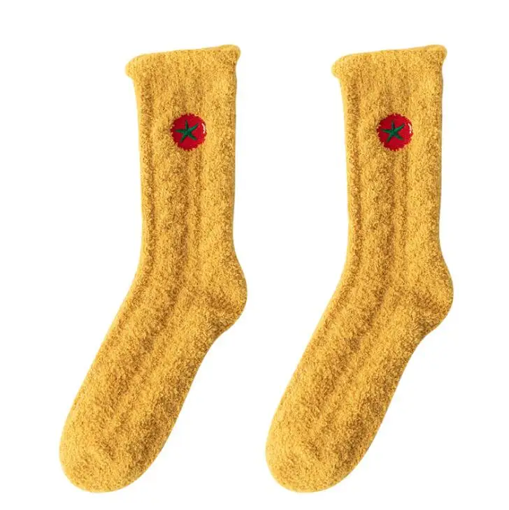 Женские тапочки Новинка пушистые рождественские короткие носки для женщин теплые мягкие пушистые носки зимние удобные подарки