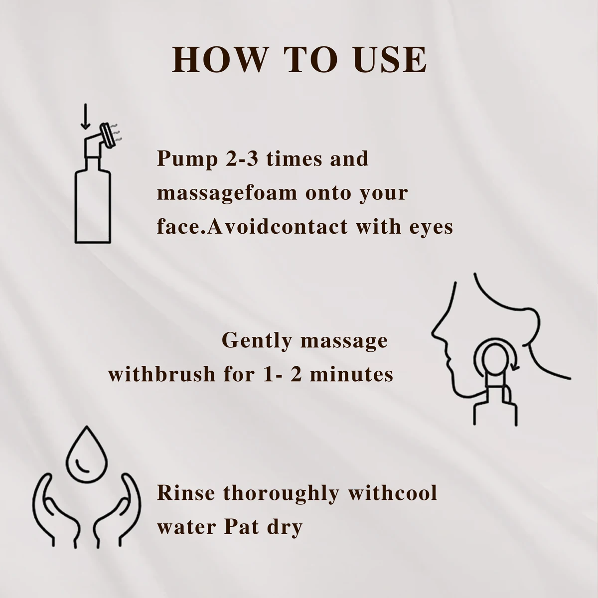 Vegan Gentle Brightening Moisturiser Oil Control Face Cleanser Foam Daily Cleansing Mousse With Coconut