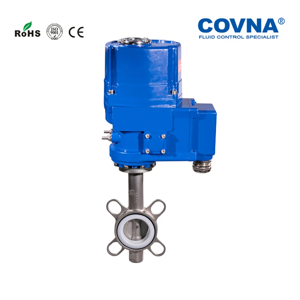 COVNA DN50 SS304 из нержавеющей стали PTFE облицованный моторный Электрический привод Дроссельный клапан