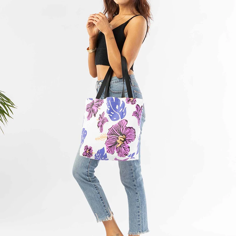 Custom Printed Logo Large Reusable Washable Dupont Paper Tyvek Beach Shopping Bag