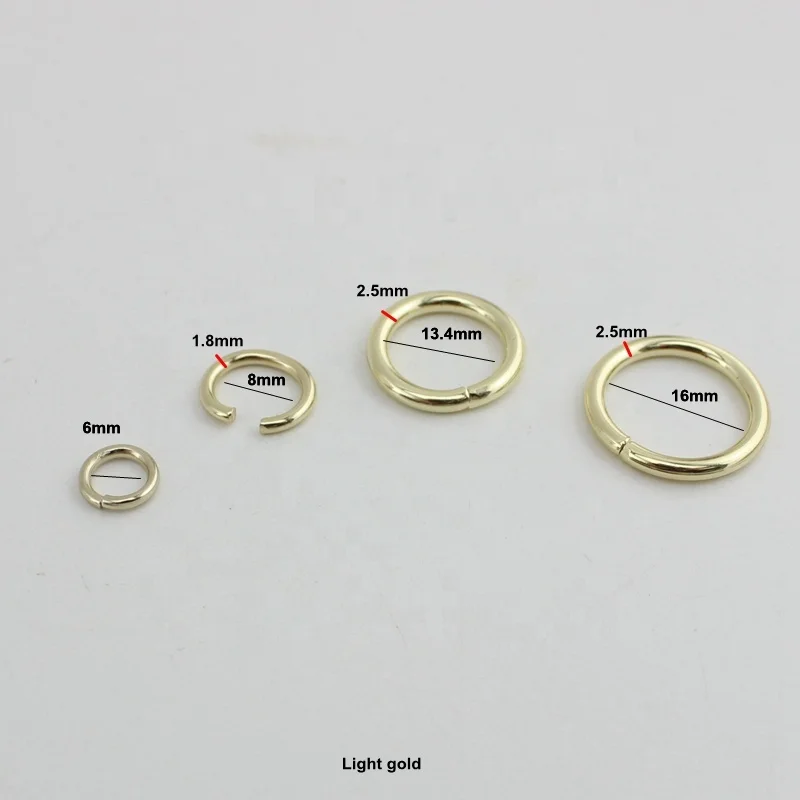 Nolvo World gold silver color 8mm small o ring, non welded mini ring for connection hanger, direct by factory for cheap price