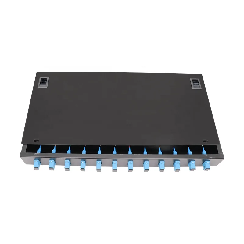 12 Ports SC/UPC Adapter Pigtail Distribution Frame SC fiber optic terminal box For FTTX Network Cable Management