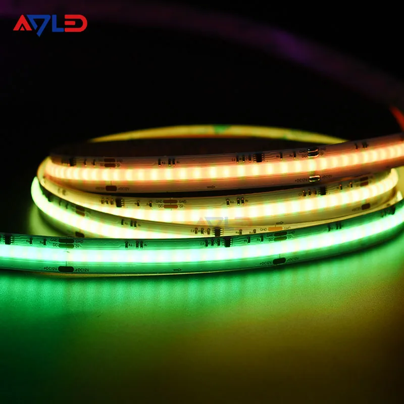 New Smart Cob Fob Led Strip 12v 24v Rgb Dream Color Cob Addressable Led Strip Light