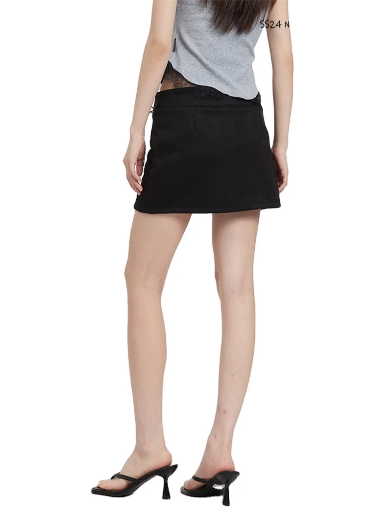 Hot Sale Designer Plain Mini Skirts Ladies Summer Casual Solid Color Sexy Short Bandage Skirt for Women