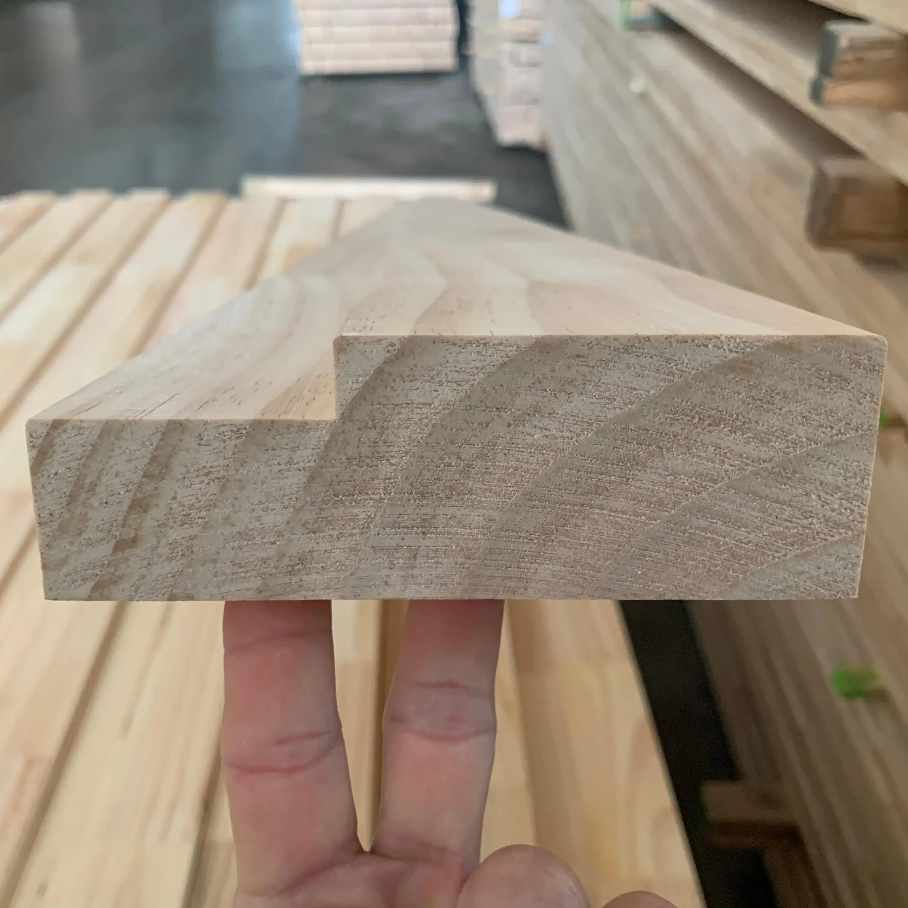 High Quality White Primed Wood Pine Finger Joint Single Rabbet Interior Door Frame Jamb