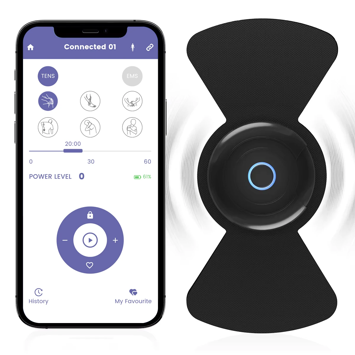 DOMAS Wireless Physical Therapy Device TENS Machine Muscle Nerve Stimulator Equipment Massage Pain Relief