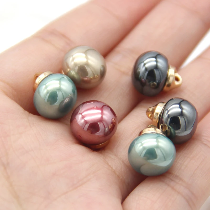 Round Mini Jewelry Sewing Pearl Buttons  For Clothing Shirt Holiday Dress Wedding  Decorations Sewing Accessories