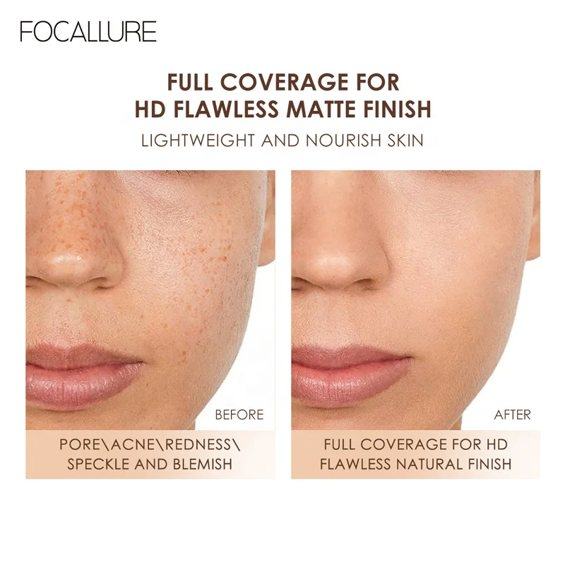 FOCALLURE FA150 Pore Blurring Natural matte Foundation HD Flawless Foundation Makeup