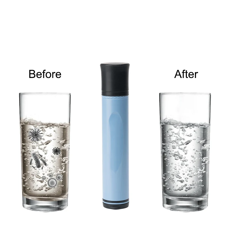 Wholesale OEM ODM Factory survival gear outdoor water filter straw Filter Water Straw Outdoor Popular Water Filter Straw