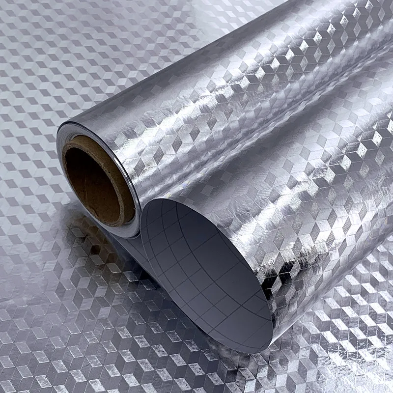 High temperature resistant oil-proof aluminium foil kitchen backsplash wallpaper stickers